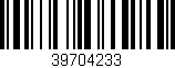 Código de barras (EAN, GTIN, SKU, ISBN): '39704233'