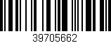 Código de barras (EAN, GTIN, SKU, ISBN): '39705662'
