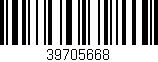 Código de barras (EAN, GTIN, SKU, ISBN): '39705668'