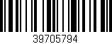 Código de barras (EAN, GTIN, SKU, ISBN): '39705794'