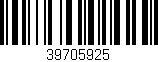 Código de barras (EAN, GTIN, SKU, ISBN): '39705925'