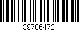 Código de barras (EAN, GTIN, SKU, ISBN): '39706472'