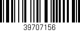 Código de barras (EAN, GTIN, SKU, ISBN): '39707156'