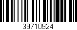 Código de barras (EAN, GTIN, SKU, ISBN): '39710924'