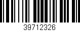 Código de barras (EAN, GTIN, SKU, ISBN): '39712326'