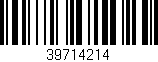 Código de barras (EAN, GTIN, SKU, ISBN): '39714214'
