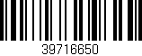 Código de barras (EAN, GTIN, SKU, ISBN): '39716650'