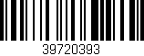 Código de barras (EAN, GTIN, SKU, ISBN): '39720393'