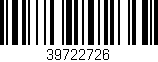 Código de barras (EAN, GTIN, SKU, ISBN): '39722726'