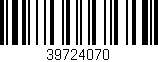 Código de barras (EAN, GTIN, SKU, ISBN): '39724070'