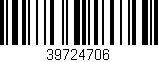 Código de barras (EAN, GTIN, SKU, ISBN): '39724706'