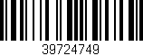 Código de barras (EAN, GTIN, SKU, ISBN): '39724749'