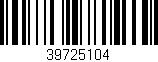 Código de barras (EAN, GTIN, SKU, ISBN): '39725104'