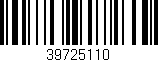 Código de barras (EAN, GTIN, SKU, ISBN): '39725110'
