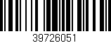 Código de barras (EAN, GTIN, SKU, ISBN): '39726051'