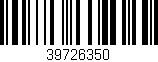 Código de barras (EAN, GTIN, SKU, ISBN): '39726350'
