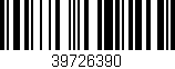 Código de barras (EAN, GTIN, SKU, ISBN): '39726390'