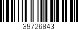 Código de barras (EAN, GTIN, SKU, ISBN): '39726843'