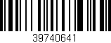 Código de barras (EAN, GTIN, SKU, ISBN): '39740641'