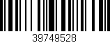 Código de barras (EAN, GTIN, SKU, ISBN): '39749528'