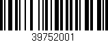 Código de barras (EAN, GTIN, SKU, ISBN): '39752001'