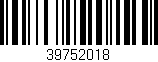 Código de barras (EAN, GTIN, SKU, ISBN): '39752018'