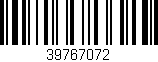 Código de barras (EAN, GTIN, SKU, ISBN): '39767072'