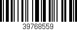 Código de barras (EAN, GTIN, SKU, ISBN): '39768559'