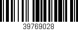 Código de barras (EAN, GTIN, SKU, ISBN): '39769028'