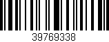 Código de barras (EAN, GTIN, SKU, ISBN): '39769338'