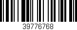Código de barras (EAN, GTIN, SKU, ISBN): '39776768'