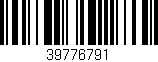 Código de barras (EAN, GTIN, SKU, ISBN): '39776791'