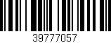Código de barras (EAN, GTIN, SKU, ISBN): '39777057'