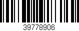 Código de barras (EAN, GTIN, SKU, ISBN): '39778906'