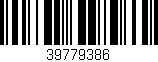 Código de barras (EAN, GTIN, SKU, ISBN): '39779386'