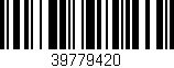 Código de barras (EAN, GTIN, SKU, ISBN): '39779420'