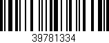 Código de barras (EAN, GTIN, SKU, ISBN): '39781334'