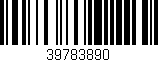 Código de barras (EAN, GTIN, SKU, ISBN): '39783890'