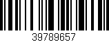 Código de barras (EAN, GTIN, SKU, ISBN): '39789657'