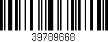 Código de barras (EAN, GTIN, SKU, ISBN): '39789668'
