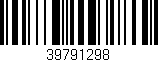 Código de barras (EAN, GTIN, SKU, ISBN): '39791298'
