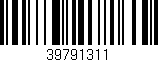 Código de barras (EAN, GTIN, SKU, ISBN): '39791311'
