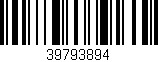 Código de barras (EAN, GTIN, SKU, ISBN): '39793894'