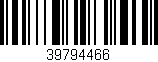 Código de barras (EAN, GTIN, SKU, ISBN): '39794466'