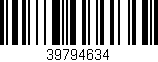 Código de barras (EAN, GTIN, SKU, ISBN): '39794634'