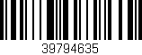 Código de barras (EAN, GTIN, SKU, ISBN): '39794635'