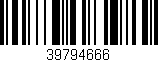 Código de barras (EAN, GTIN, SKU, ISBN): '39794666'