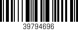 Código de barras (EAN, GTIN, SKU, ISBN): '39794696'