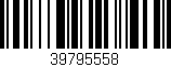 Código de barras (EAN, GTIN, SKU, ISBN): '39795558'