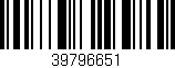 Código de barras (EAN, GTIN, SKU, ISBN): '39796651'